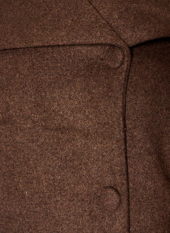 Korte jas met asymmetrische knoopsluiting, Bruin, Packshot image number 2