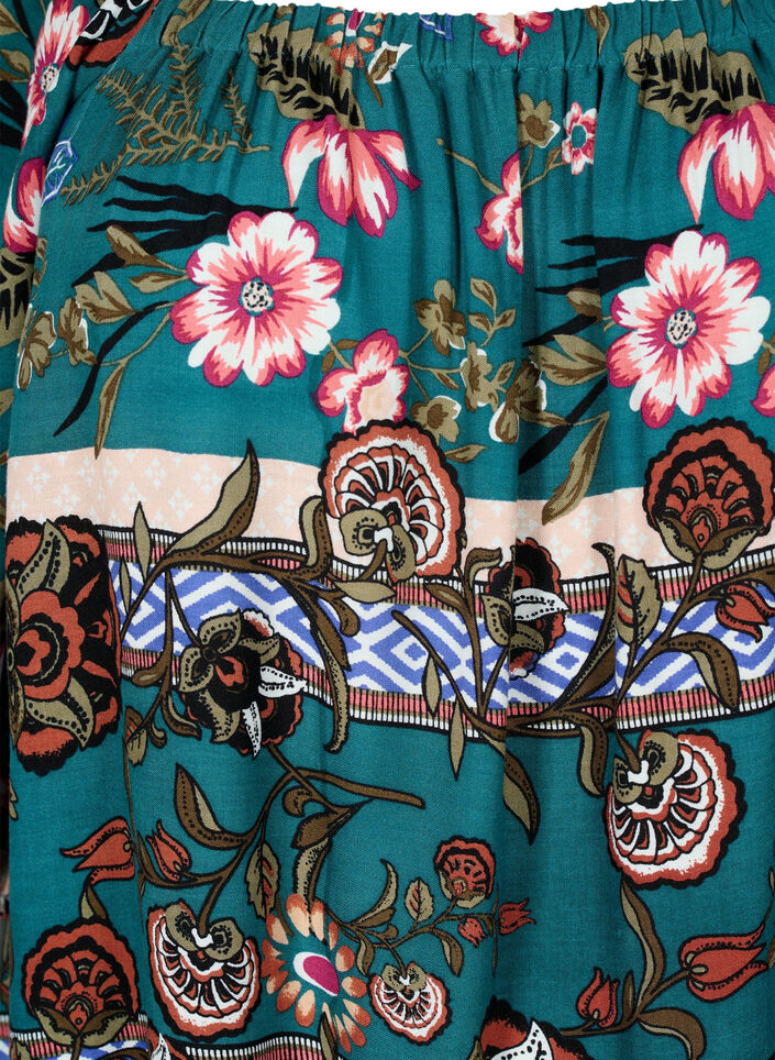 Robe de plage en viscose avec un imprimé, Vert, Packshot image number 2