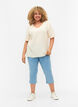 Driekwart broek in katoenmix, Light blue denim, Model image number 3