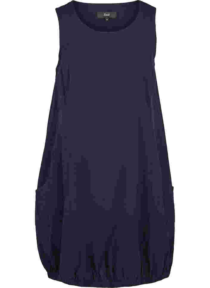 Mouwloze katoenen jurk, Night Sky, Packshot image number 0