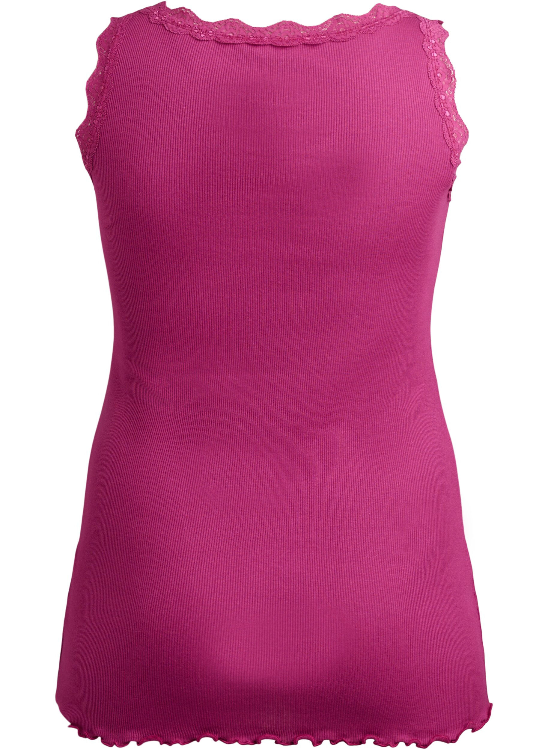 Zizzi Haut avec bordure en dentelle, Bordeaux, Packshot image number 1