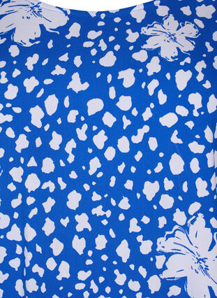 FLASH - Viscose blouse met korte mouwen en print, Nautical Bl.Wh.AOP, Packshot image number 2