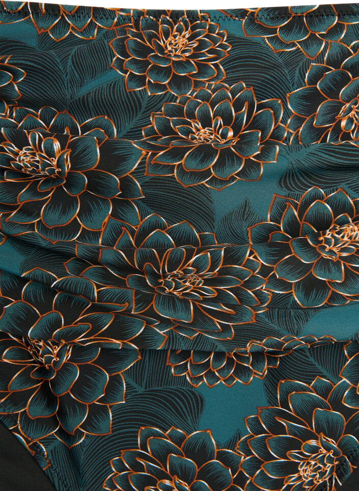 Bikinibroekje met print en hoge taille, Blauw, Packshot image number 2