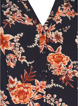 Viscose blouse met bloemenprint, NS w. Red Flower, Packshot image number 2