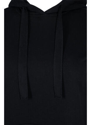 Robe pull à capuche et poche, Black, Packshot image number 2