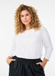 Basic jersey top met lange mouwen, Wit, Model image number 0