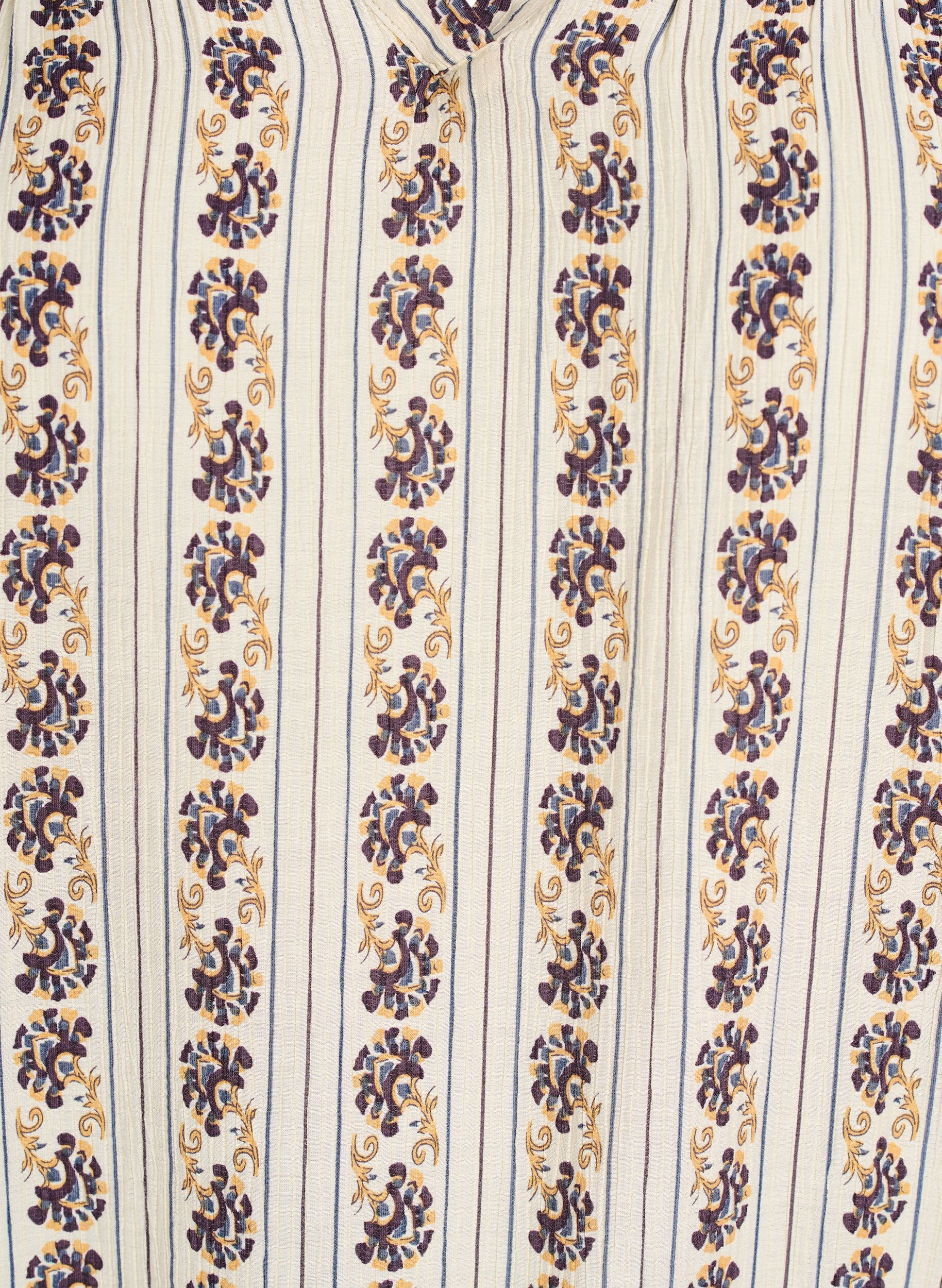 ZizziGedrukte blouse met gesmokte zoom, Egret AOP, Packshot image number 2