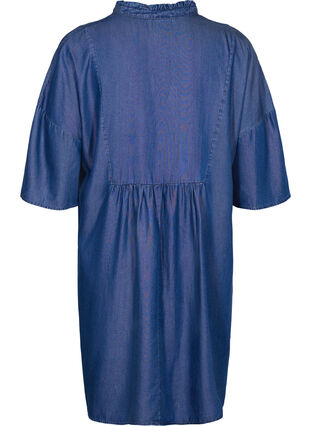 Robe à manches 3/4 en lyocell (TENCEL™), Blue denim, Packshot image number 1