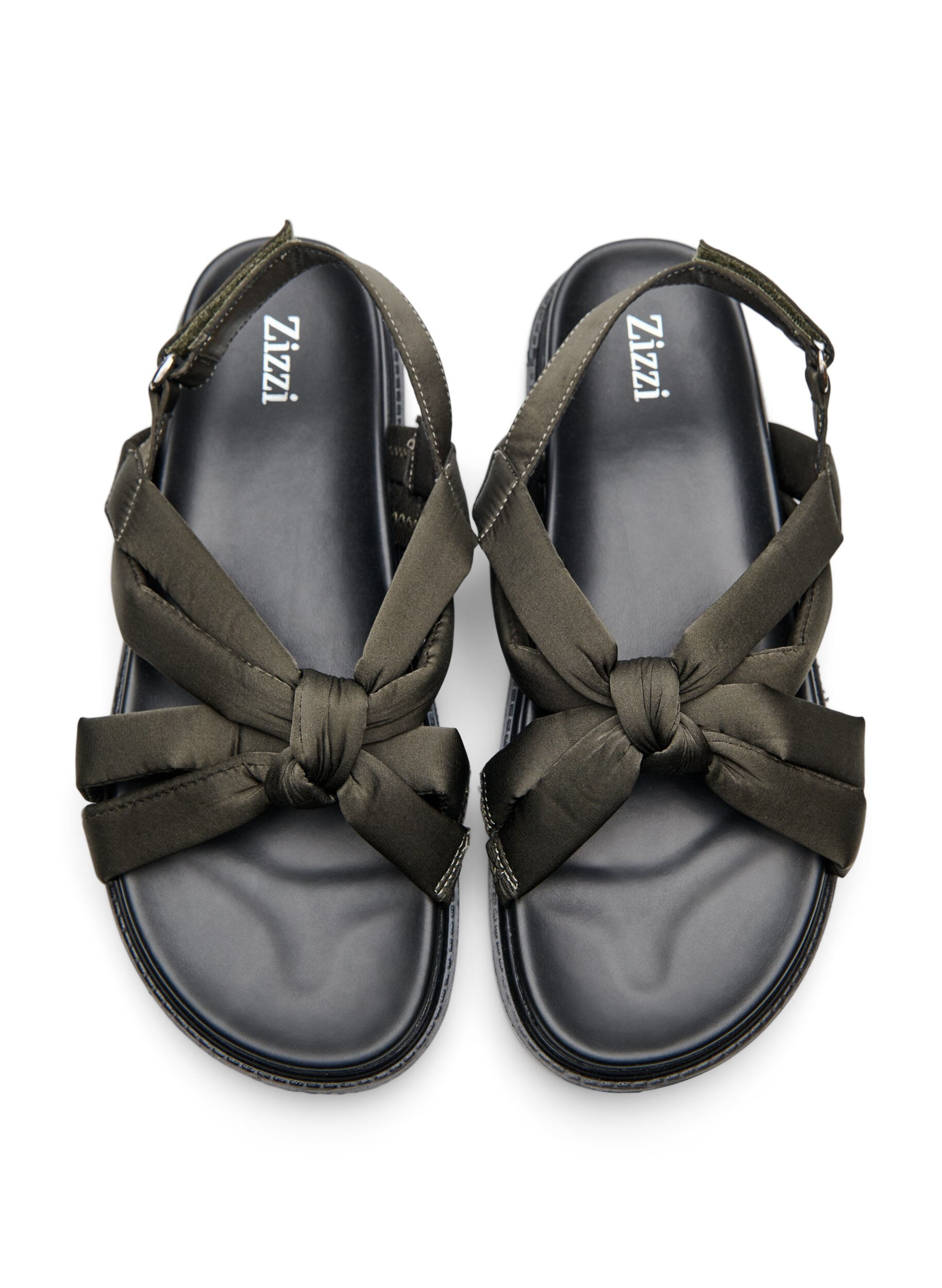 ZizziWide fit - Sandalen met knoopdetail, Groen, Packshot image number 2