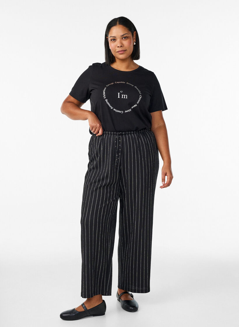 T-shirt imprim&eacute;, Noir, Model image number 1