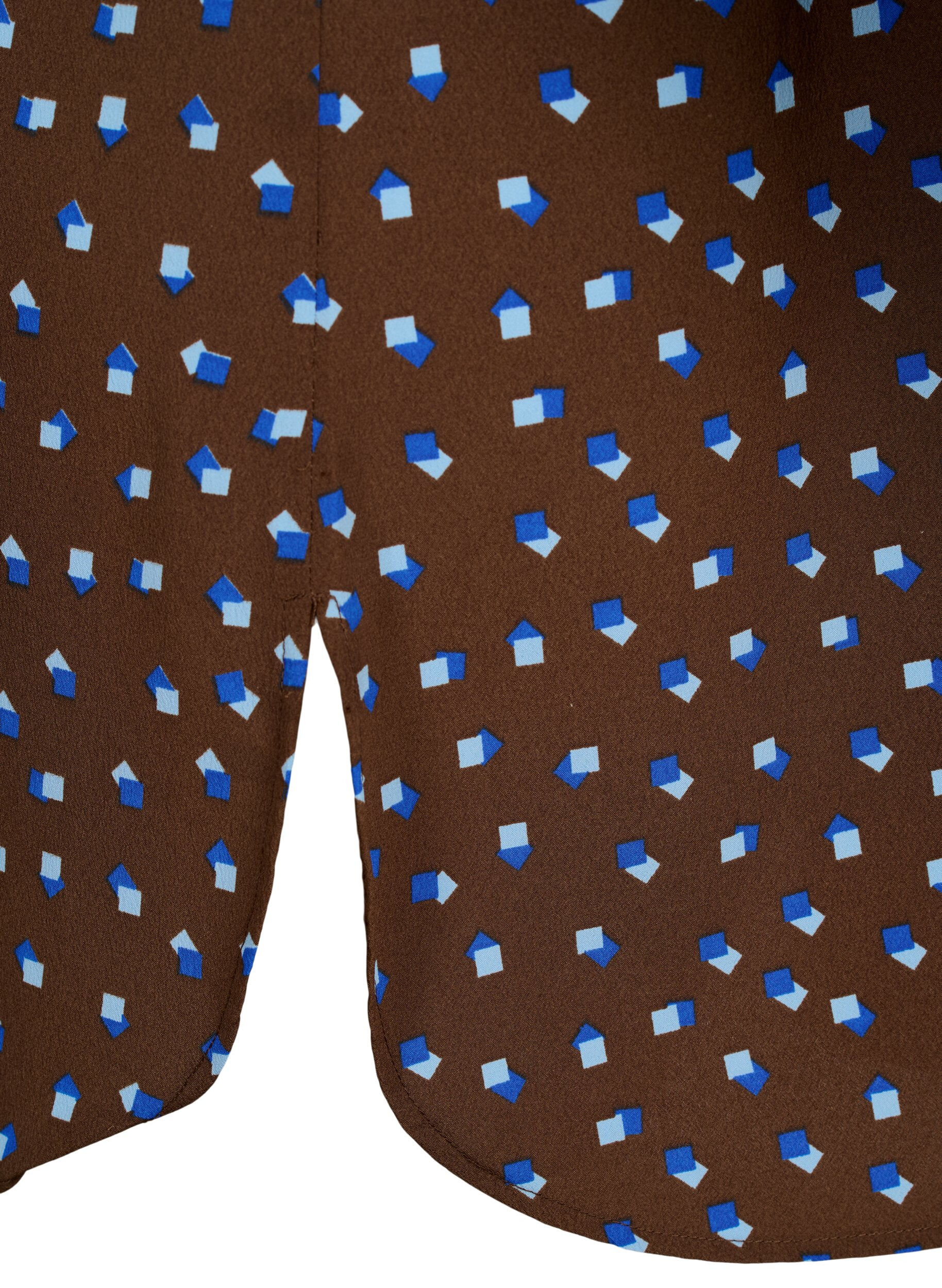 ZizziFLASH - Gestippelde tuniek met lange mouwen, Chicory Coffee AOP, Packshot image number 3