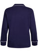 Katoenen pyjamashirt met borstzak, Blauw, Packshot image number 1