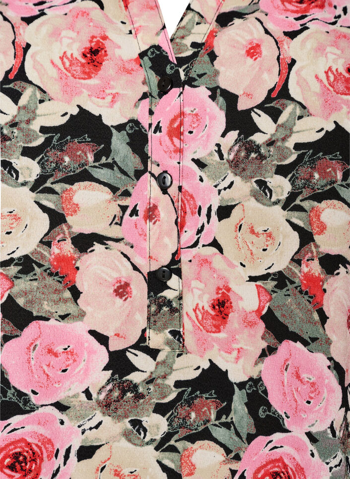 Blouse &agrave; manches courtes et encolure en V, Rose, Packshot image number 2