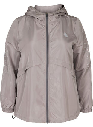 Veste de sport avec capuche et réflecteurs, Grey Silver, Packshot image number 0