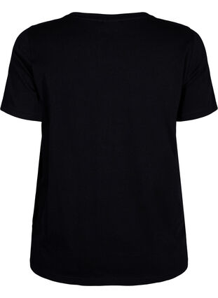 T-shirt en coton à col ras du cou avec impression, Black W. Love, Packshot image number 1