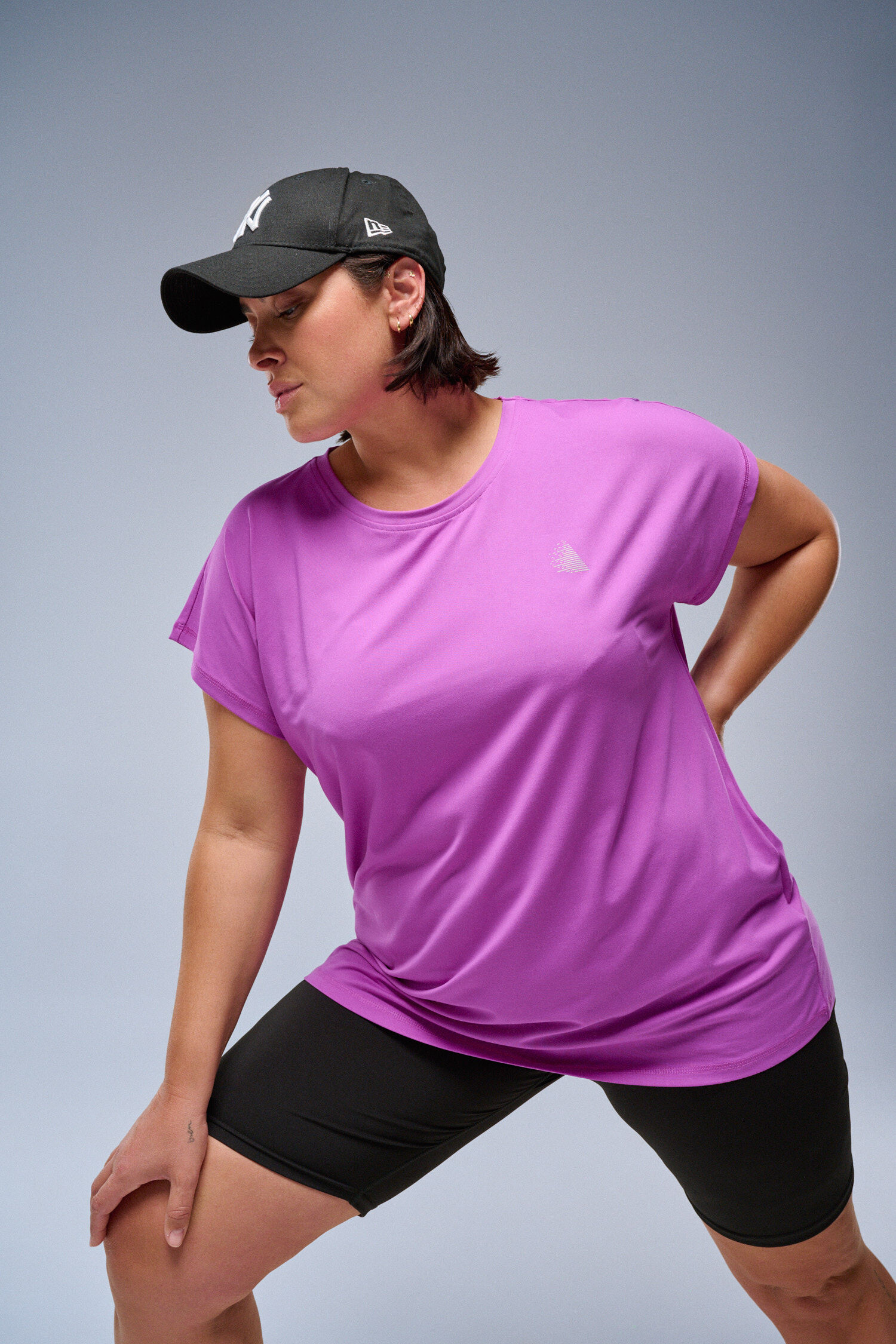 T-shirt de sport violette, , Model