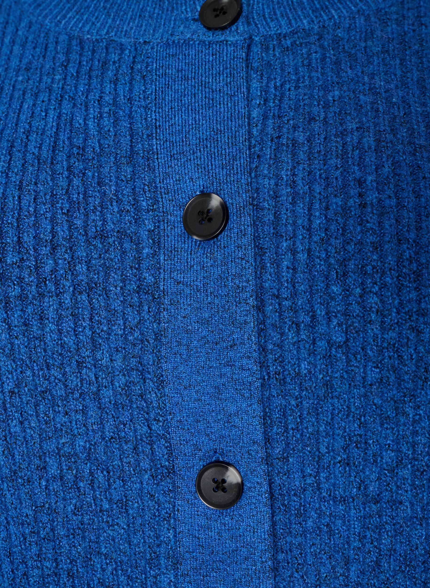 ZizziCardigan en maille c&ocirc;tel&eacute;e avec boutons, Bleu, Packshot image number 2