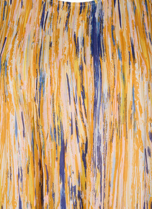 Viscose tuniek met lange mouwen en print, Apricot AOP, Packshot image number 2