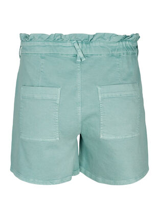 Katoenen shorts met ruche taille, Chinois Green, Packshot image number 1