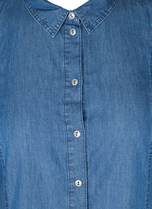 Robe chemise en jean à manches courtes, Medium Blue denim, Packshot image number 2
