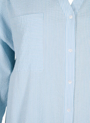 Robe chemise en coton rayé, Blue Stripe, Packshot image number 2