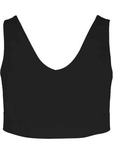 Soutien-gorge sans couture doté d'une encolure en V, Black, Packshot image number 0