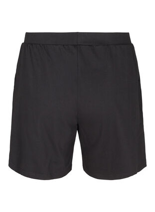 Losse katoenen shorts met zakjes, Black, Packshot image number 1