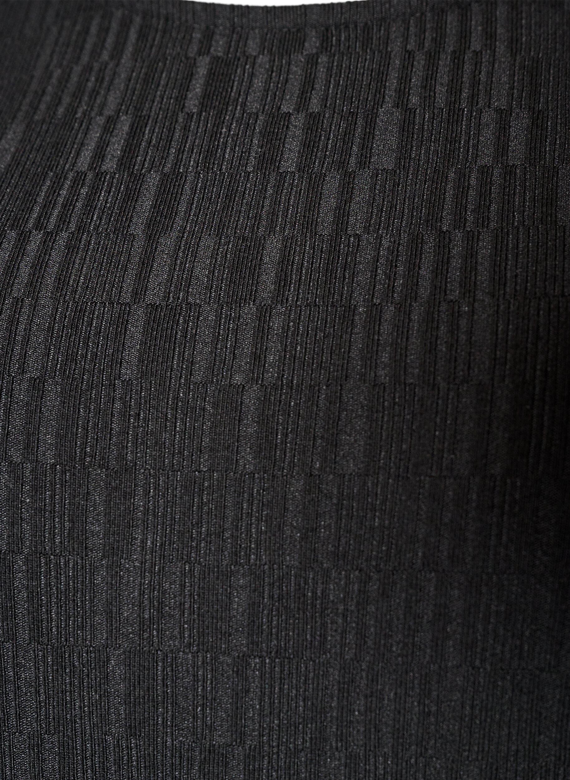 ZizziBlouse met textuur en 3/4 mouwen, Zwart, Packshot image number 2