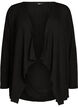 Cardigan ouvert en jersey textur&eacute;, Noir, Packshot image number 0