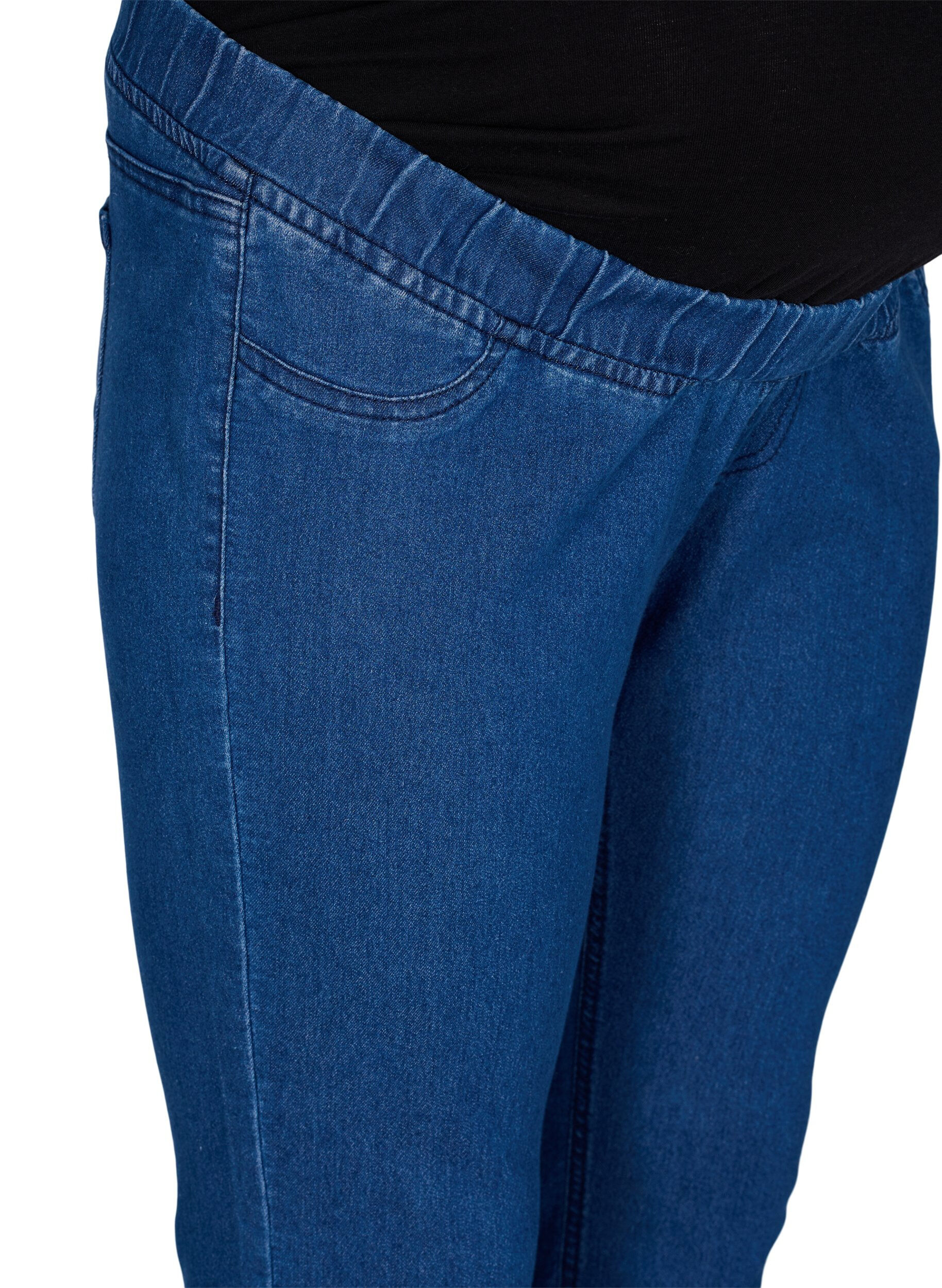 ZizziZwangerschapsjeggings met achterzakken, Blauw, Packshot image number 2