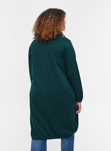 Plain, long-sleeved sweatshirt dress, Ponderosa Pine, Model image number 1