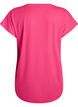 Sportief t-shirt met korte mouwen en v-hals, Roze, Packshot image number 1