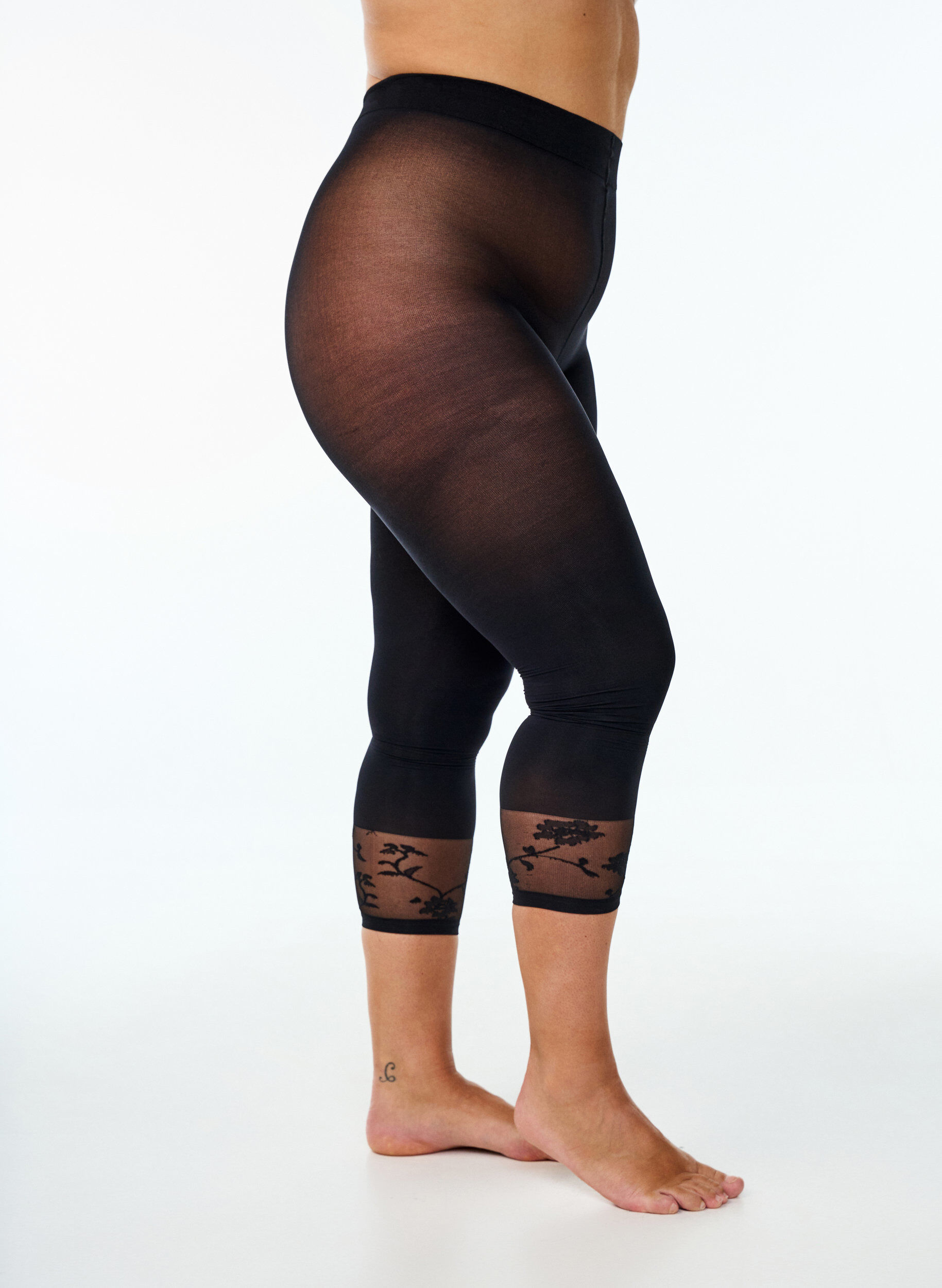 Collants 50&nbsp;deniers avec ourlet en dentelle