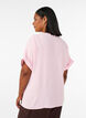 Luchtige blouse met korte mouwen, Roze, Model image number 2