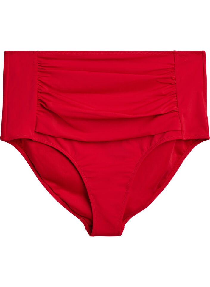 Bas de bikini taille haute, Rouge, Packshot image number 0