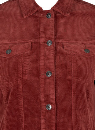 Fluwelen blouse jas met zakken, Burnt Henna, Packshot image number 2