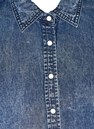Lange blouse in lyocell, Denim blue stone wash, Packshot image number 2