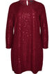 Robe courte en sequins &agrave; la coupe trap&egrave;ze, Bordeaux, Packshot image number 0