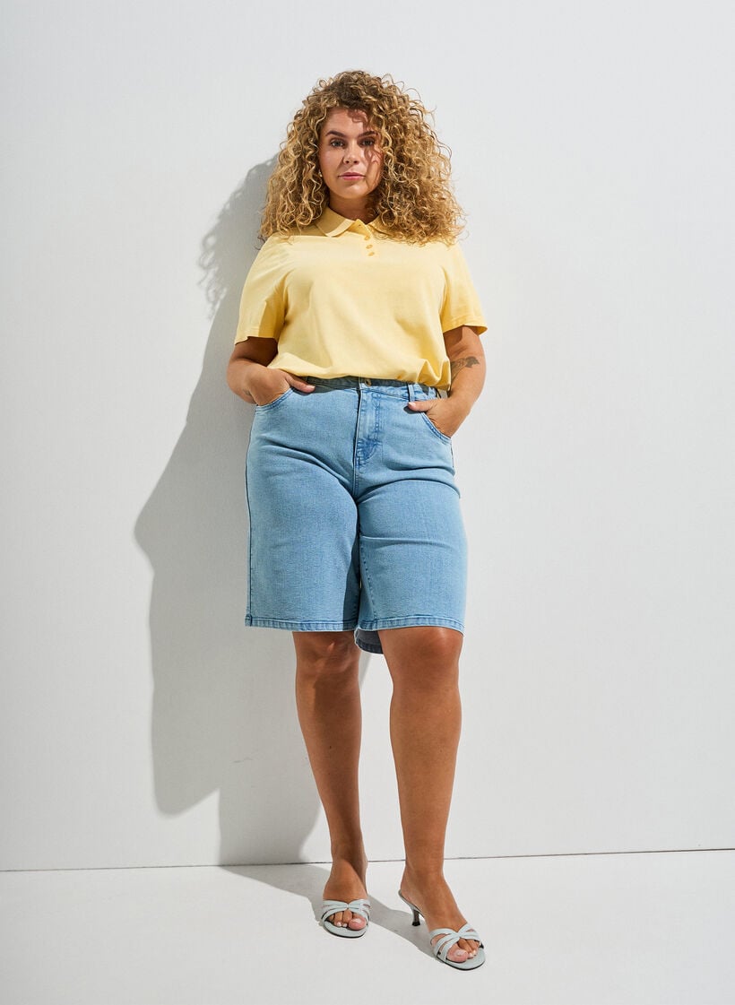 Polo &agrave; manches courtes, Jaune clair, Image image number 0