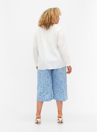 Pantalon ample avec imprimé, Blue Small Flower, Model image number 1