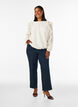 Blouse met ruches en ballonvorm, Vanille, Model image number 1
