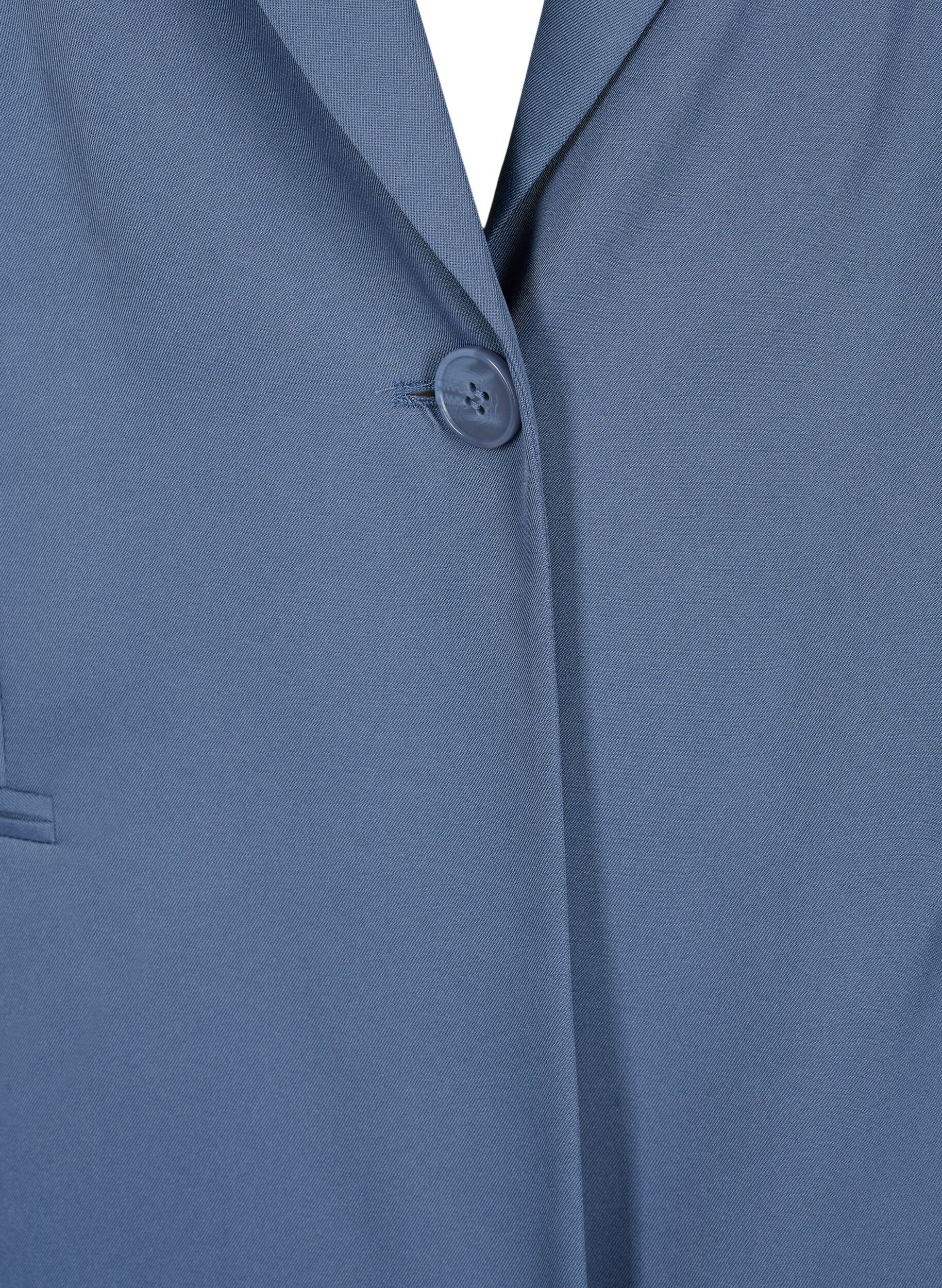 Zizzi FLASH - Blazer simple avec bouton, Bleu, Packshot image number 2