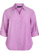 Chemise en lin et viscose avec manches 3/4, Violet, Packshot image number 0