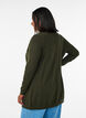 Long cardigan tricot&eacute; dans un m&eacute;lange de viscose, Vert fonc&eacute;, Model image number 2