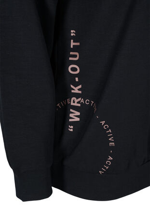 Sweatshirt met hoge hals en rits, Black, Packshot image number 3