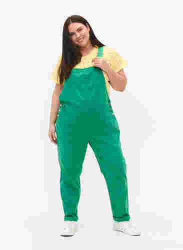Gekleurde denim overalls, Holly Green, Model image number 0