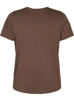 T-shirt met korte mouwen en opdruk, Chestnut BG, Packshot image number 1