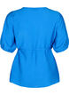 Wikkelblouse van viscose met korte mouw, Olympian Blue, Packshot image number 1
