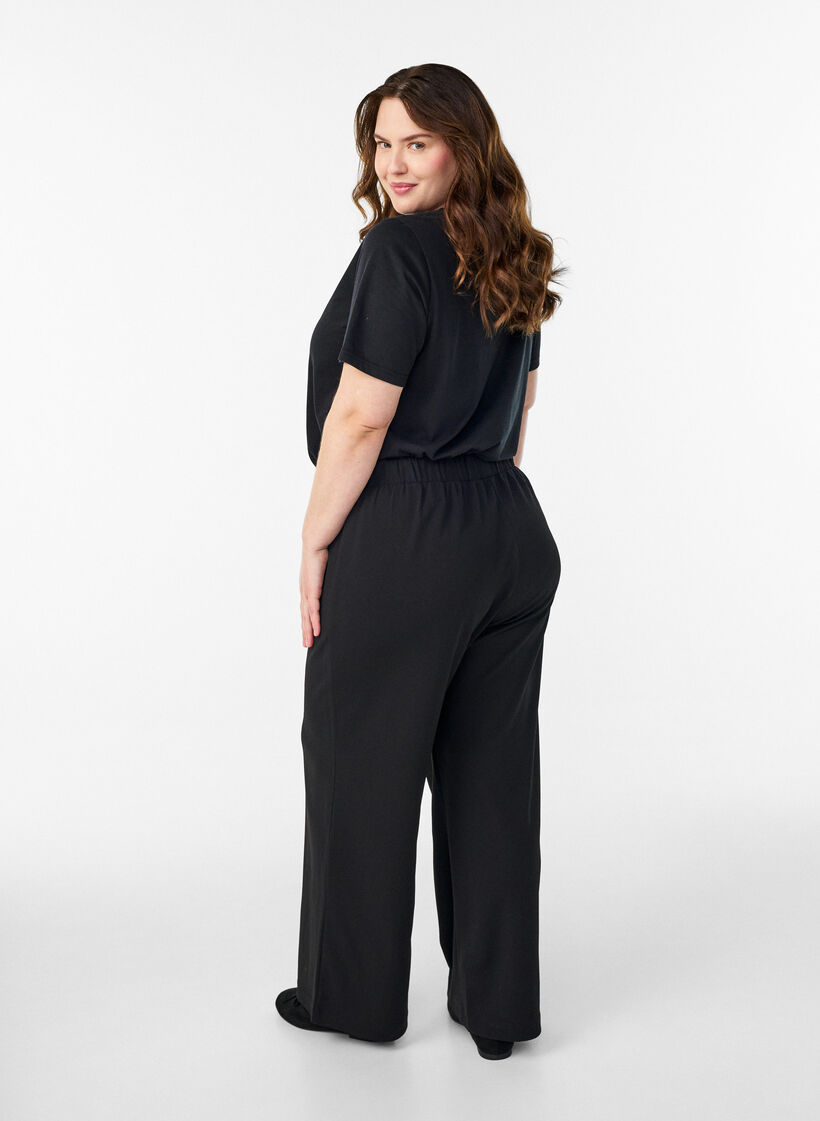 FLASH - Pantalon ample, Noir, Model image number 2