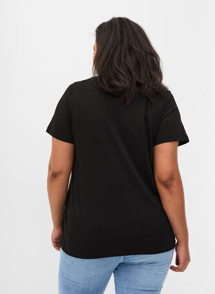 T-shirt en coton à manches courtes avec imprimé, Black WAYS, Model image number 1